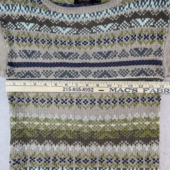 The Limited Sweater Wool Blend Womens Small Beige Neutral Pullover Y2K Vest - Picture 13 of 16